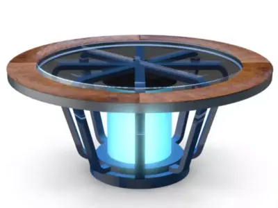 Virtual TV Studio News Desk 1 Free 3D model