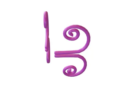 Butterfly Wing v1 001 Low-poly 3D model