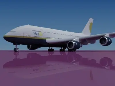 Airbus A380 Miami Air 3D model