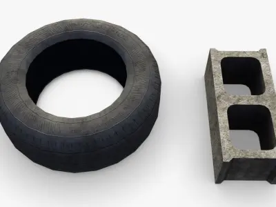 Debris 01 Low-poly 3D model