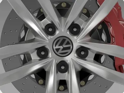 Volkswagen Golf TDI wheel 3D model