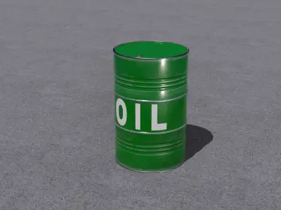 Barrel 3D model oil can Low-poly 3D model