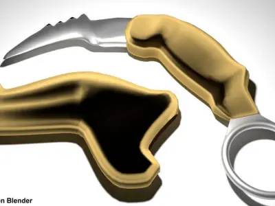 Karambit - double edge ancient army 3D model