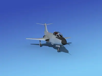 McDonnell F-101B Voodoo Bare Metal 3D model