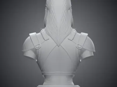 Sci-Fi Female Warrior Bust Cyberpunk Statue PM-336 3D print model