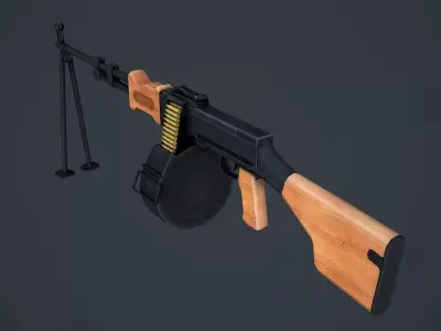 RPD Low Poly Mobile Ready Low-poly 3D model