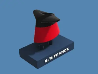 Iconic funnels SS France 3D print model