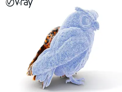 Detailed Owl Model Pack for Rendering and Games Low-poly 3D model