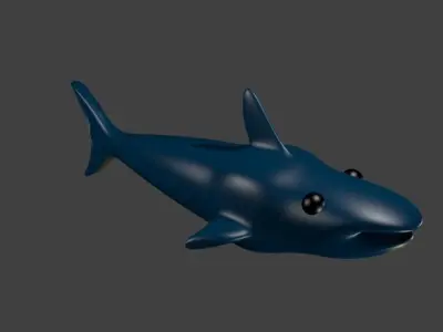 shark blender animation Free 3D model