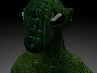 Alien Reptile 1 - Material c Free low-poly 3D model
