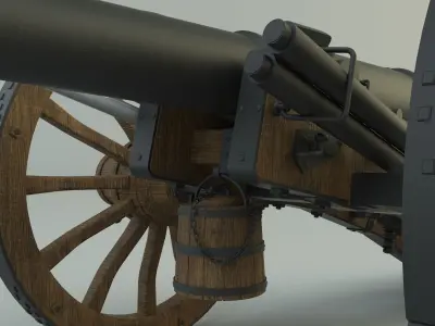 historic cannon war 3D model