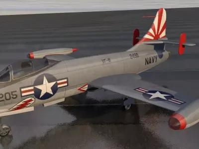 Chance Vought F6U-1 Pirate 3D model
