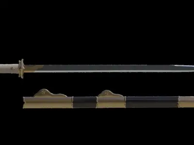 Tang Dao Chinese Sword Low-poly 3D model