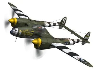 Lockheed P-38 Lightning - California Cutie 3D model