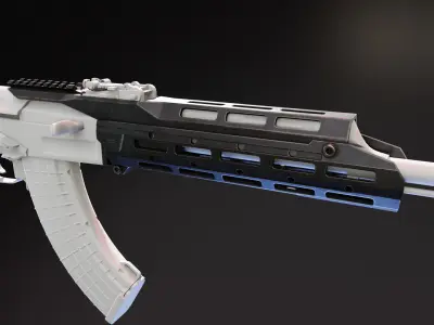 SAG MK21 AK Chassis Low-poly 3D model