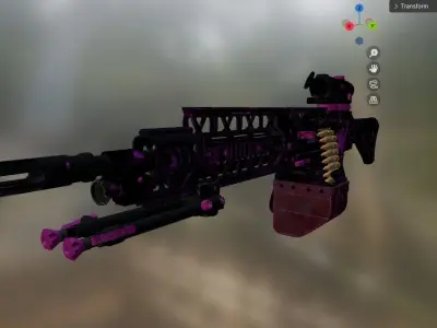 gun machine 1 Low-poly 3D model