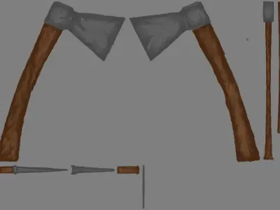 Low poly - Axe Free low-poly 3D model