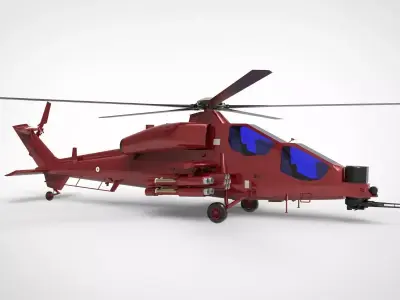 Agusta A129 Mangusta red 3D model