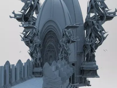 Dantes Inferno Great Opera Hall exterior 3D 3D model