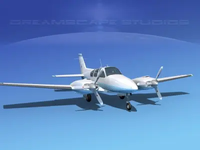 Beechcraft B55 Baron V15 3D model