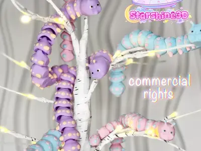 Articulated Caterpillar commercial use 3D print model