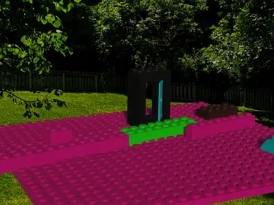 Lego Block modular Free 3D model