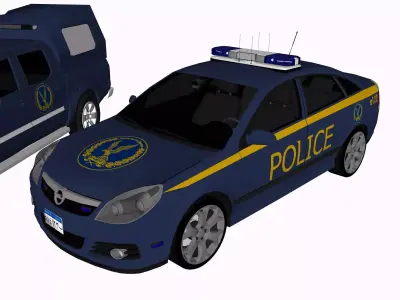 Egyptian Vehicles - Bus Ambulances Police Cars  3D model