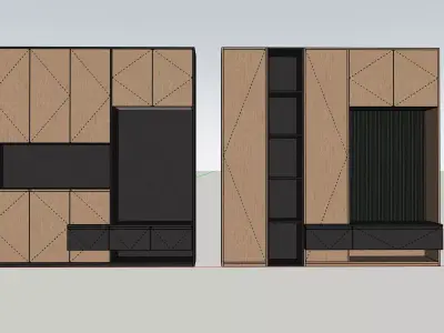 Sideboard wardrobe cabinet Low-poly 3D model purchase