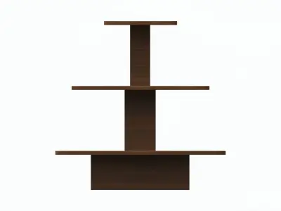 Three Tier Rectangle Table Free 3D model