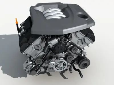 Car Engine V6 3D model
