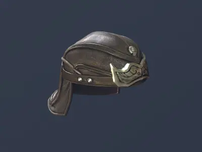 Helmet leather Free low-poly 3D model