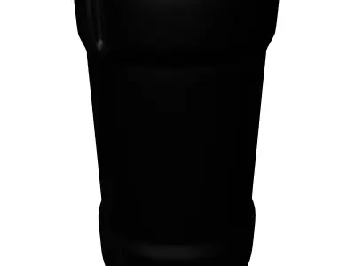 Tactical Knurled SciFi Component Low-poly 3D model