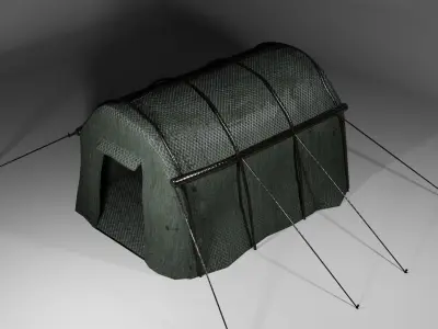 Military tent PBR Free low-poly 3D model
