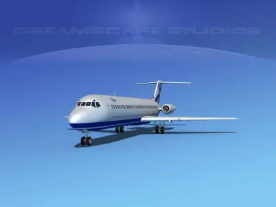 Douglas DC-9-40 Jet Blue 3D model