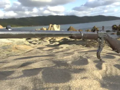 Burnside Carbine 1865 Low-poly 3D model