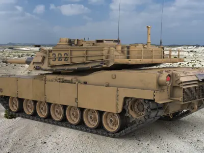 Tank  M1 Abrams 3D model