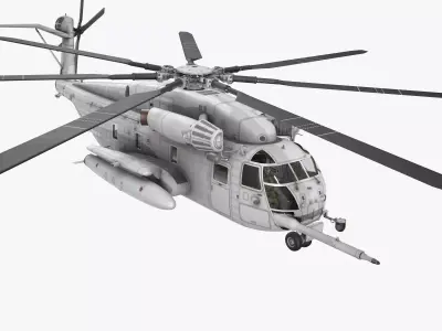 CH-53E Super Stallion Blank Basic Animation Low-poly 3D model