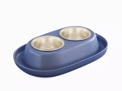 Plastic Pet Bowl 01 3D model