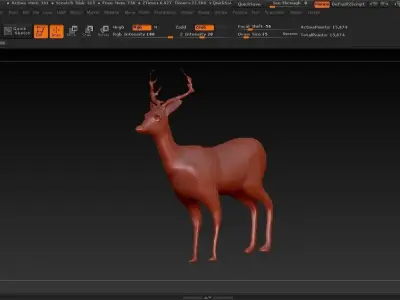 T-Deer sculpture Free 3D model