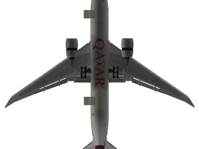 Boeing 777-200LR Qatar Airways 3D model