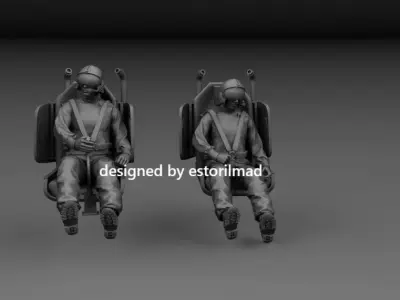 HELICOPTER PILOTS AND SEATS 3D print model