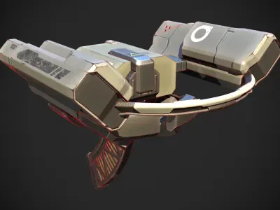 Defensive Drone Low-poly 3D model