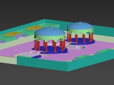 Gazibo 3ds max model Free 3D model