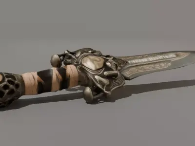 Zodiac Dark Weapons Collection  Libra Dagger Low Poly Low-poly 3D model
