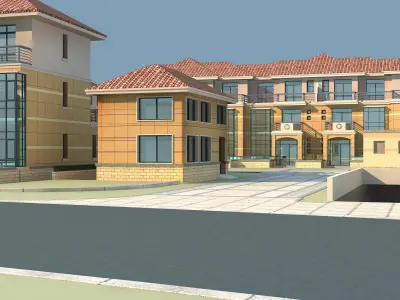 Architecture residential building 3D model