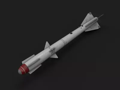 aa8 r60 air to air missile Low-poly 3D model