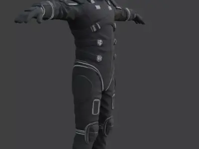 Realistic Astronaut Space Suit 3D model 4