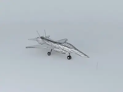 Jet fighter template NEG Free 3D model