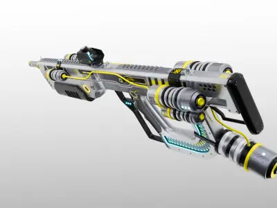 X Flamethrower Low-poly 3D model