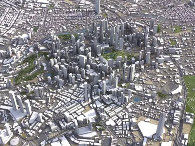 Kuala Lumpur Low-poly 3D model